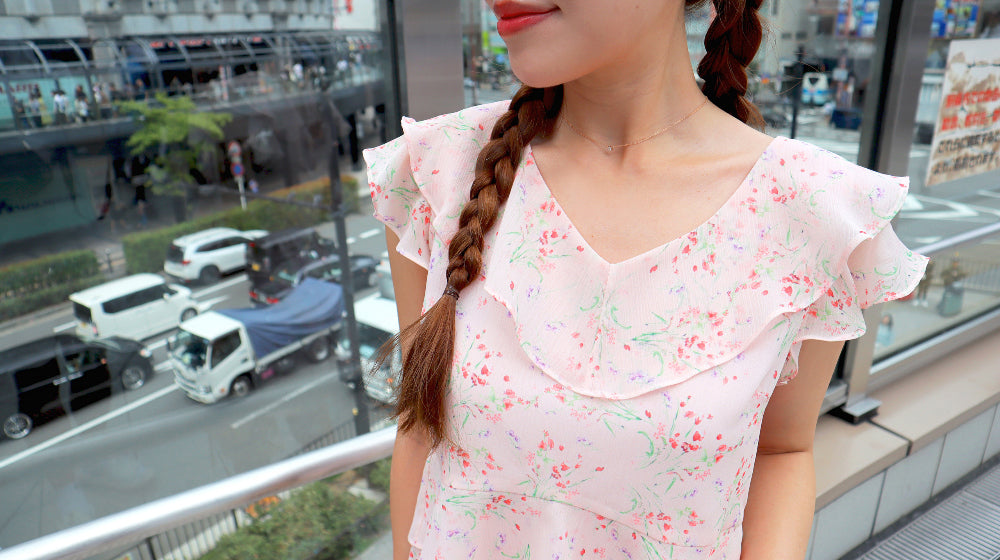 < M A D E > The Roseate Moment Chiffon Top