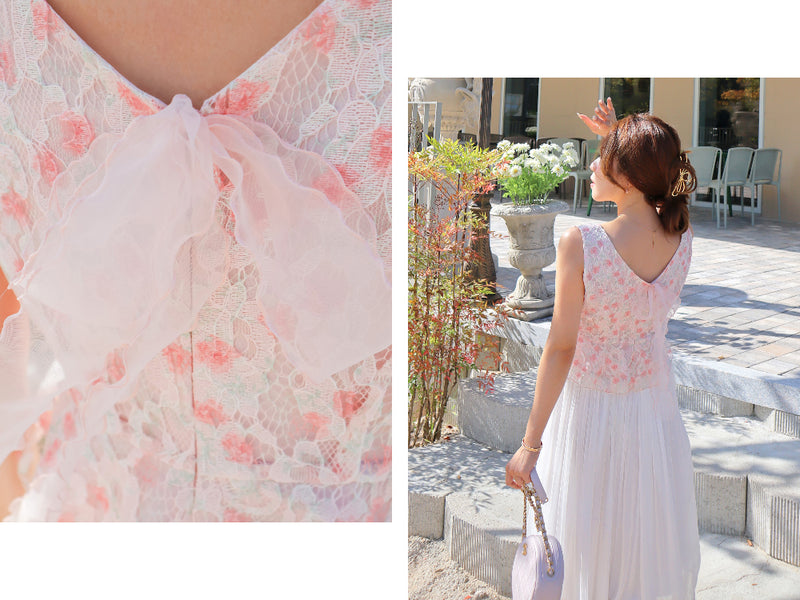 < M A D E > The Rosy Pop Lace Top