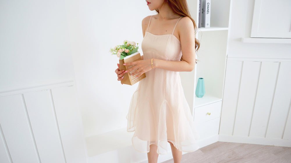 < M A D E > Pink Salted Organza One-piece