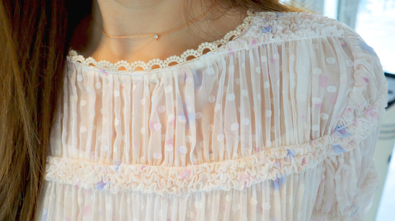 < M A D E > Sugar Bubbles Cropped Blouse