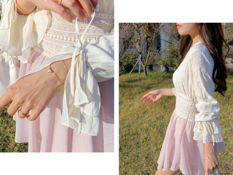 < M A D E > Crepe Cake Wrinkle Blouse