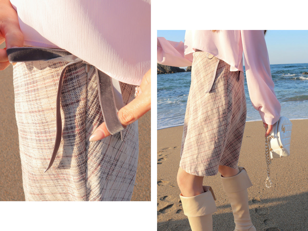 Toasty Warm Checked Skirt