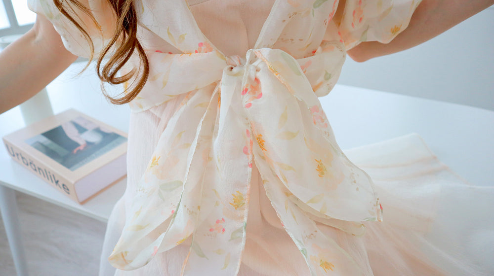 < M A D E > Pink Salted Organza One-piece