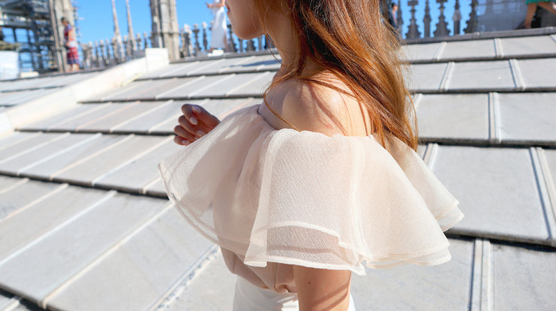 < M A D E > Honey Crumbs Organza Top