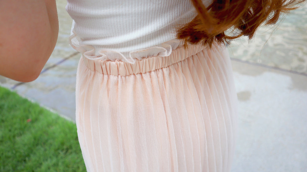 < M A D E > Pink Pumpkin Tutu Pleated Skirt