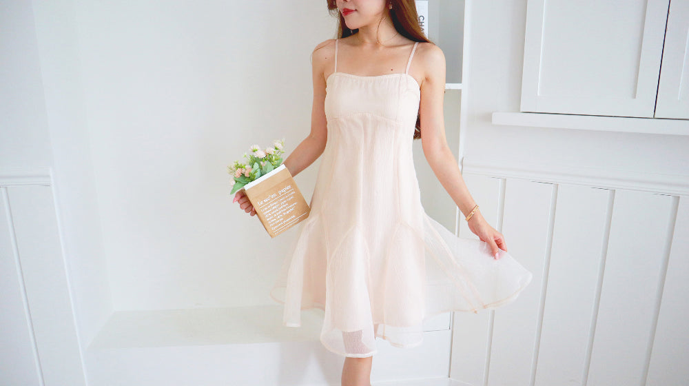 < M A D E > Pink Salted Organza One-piece