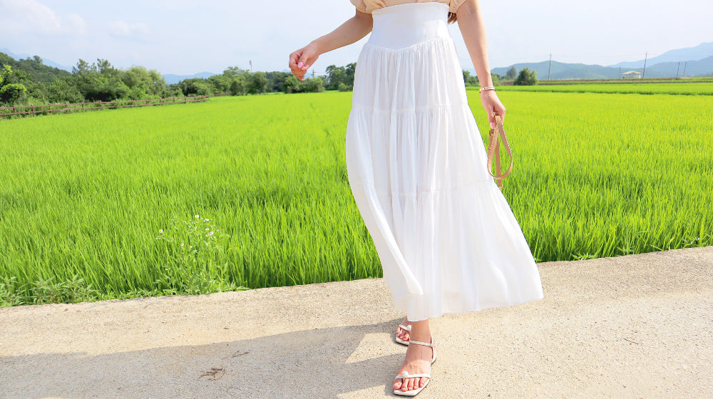 < M A D E > The Lilac Rivers Long Skirt