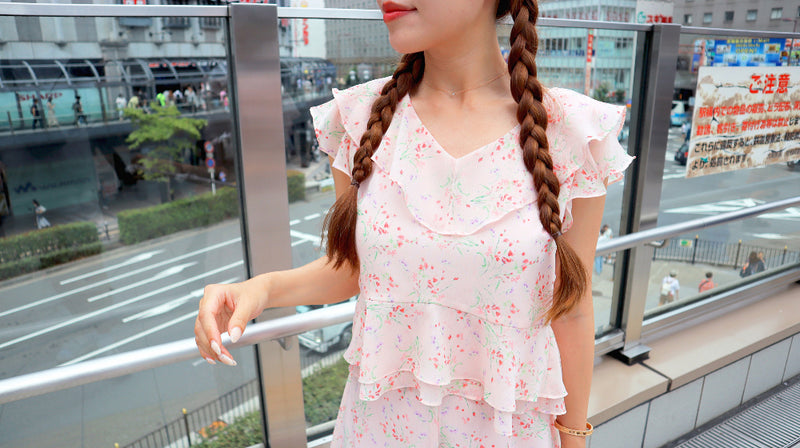 < M A D E > The Roseate Moment Chiffon Top