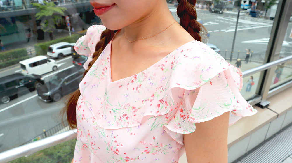 < M A D E > The Roseate Moment Chiffon Top