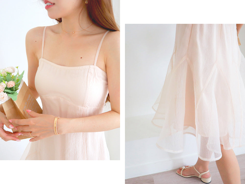 < M A D E > Pink Salted Organza One-piece