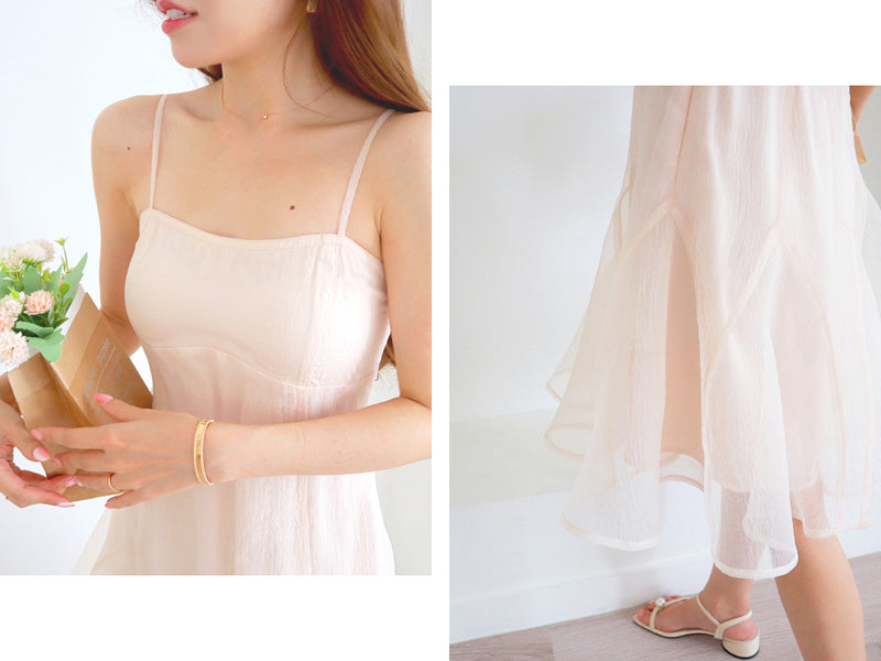 < M A D E > Pink Salted Organza One-piece