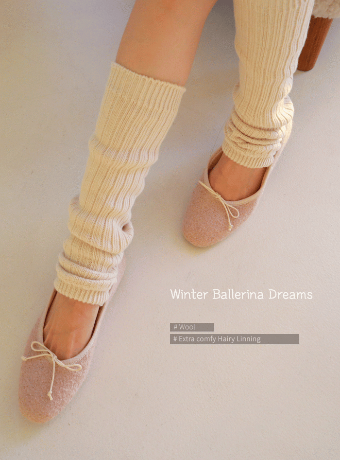 Winter Puff Ballerina Shoes