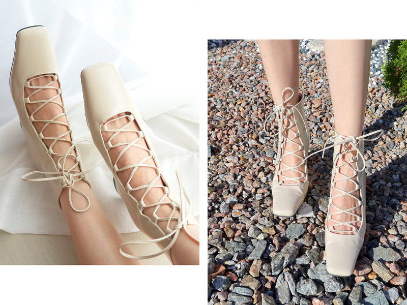 Ballerina Lace-up Boots