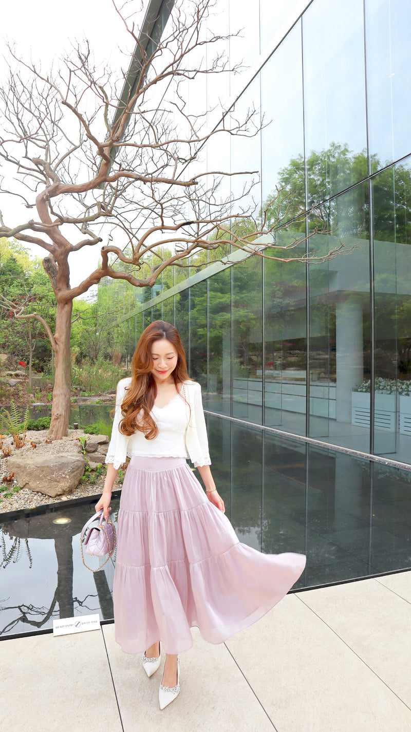 < M A D E > The Lilac Rivers Long Skirt