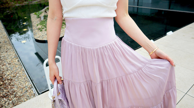 < M A D E > The Lilac Rivers Long Skirt