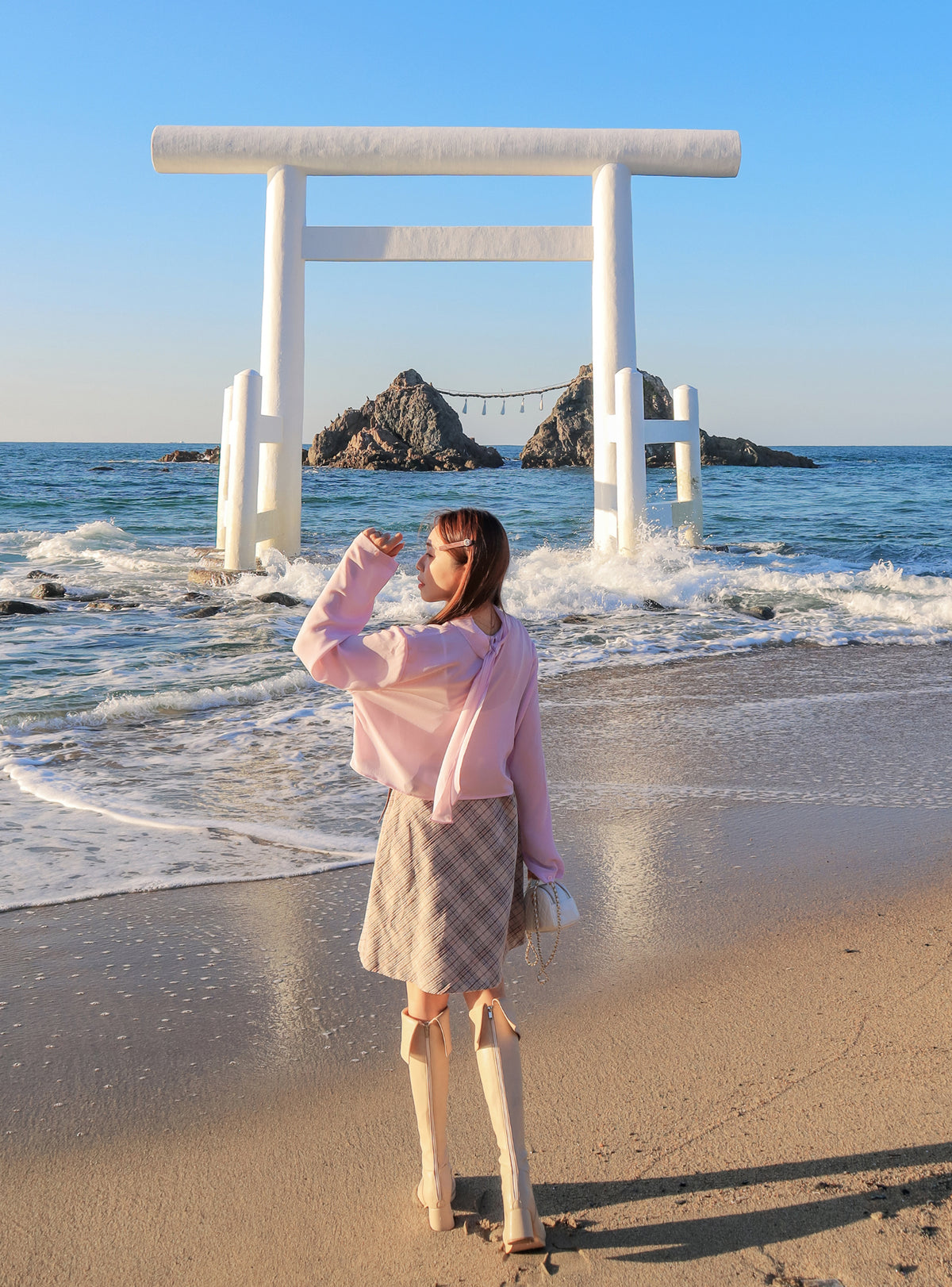 Toasty Warm Checked Skirt