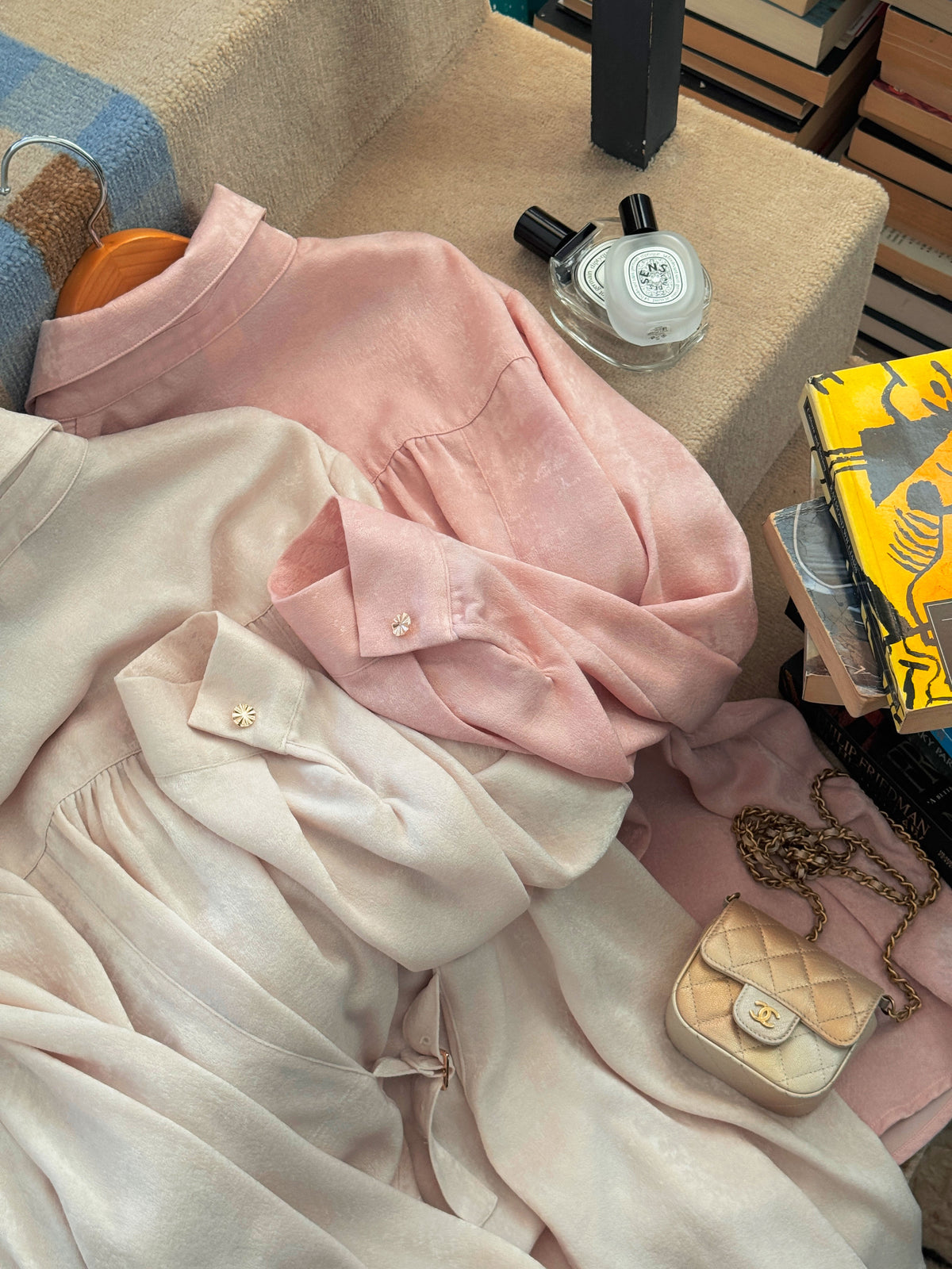 < M A D E >Velvet Luxe Coat Blouse