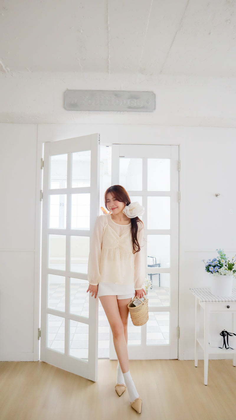 < M A D E > Tie-Up Jewel Twin Set