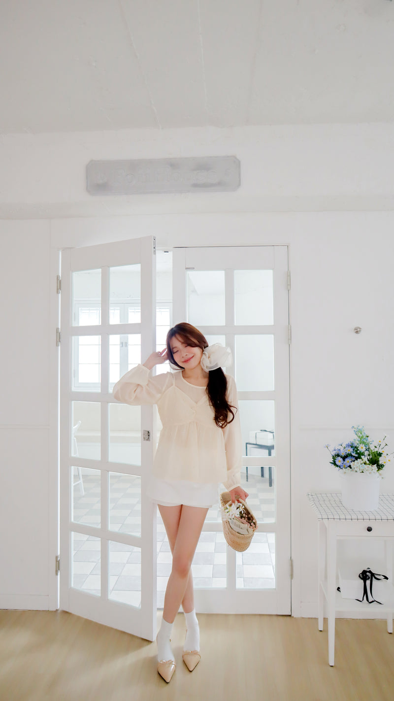 < M A D E > Tie-Up Jewel Twin Set