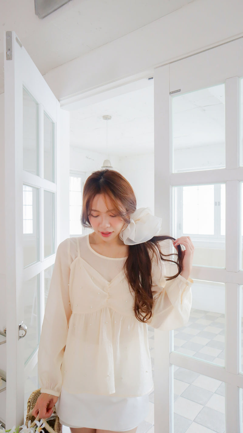 < M A D E > Tie-Up Jewel Twin Set