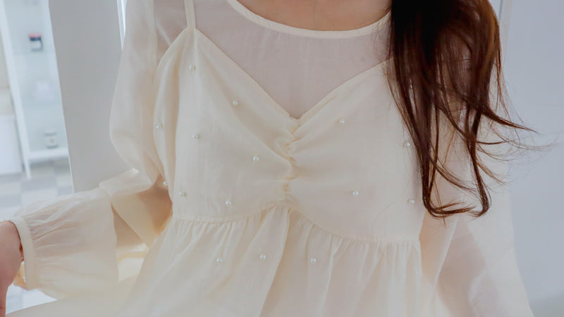 < M A D E > Tie-Up Jewel Twin Set