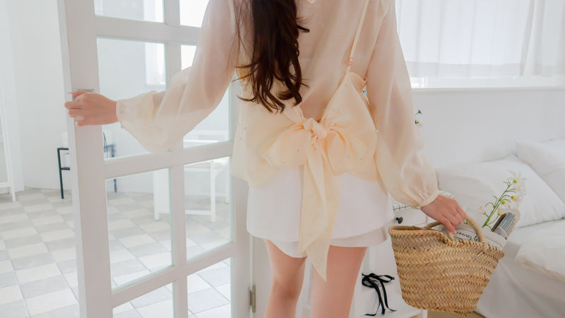 < M A D E > Tie-Up Jewel Twin Set