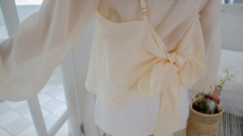 < M A D E > Tie-Up Jewel Twin Set