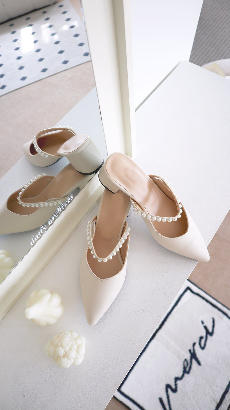 Spring Of Pearl Low Heels