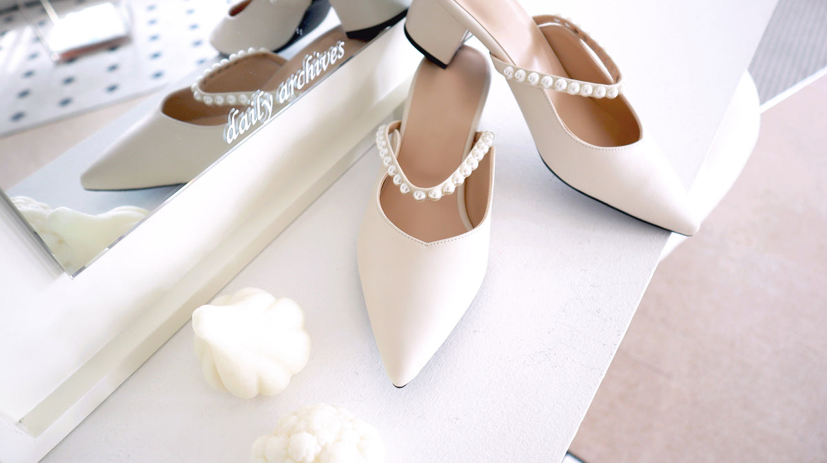 Spring Of Pearl Low Heels