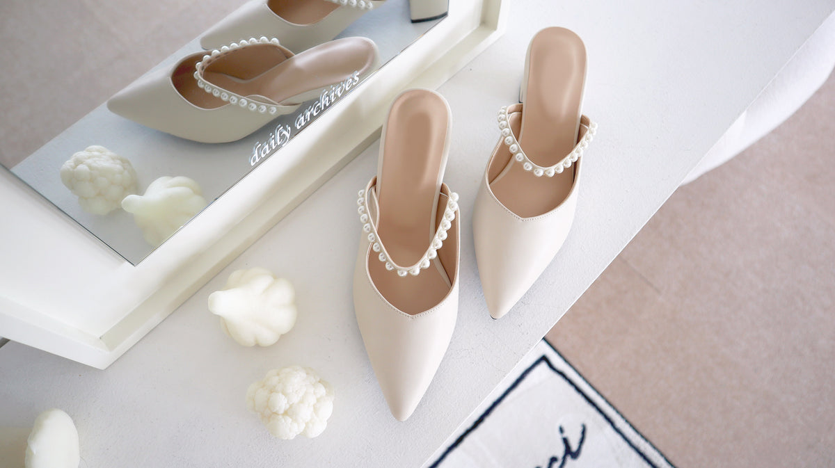 Spring Of Pearl Low Heels