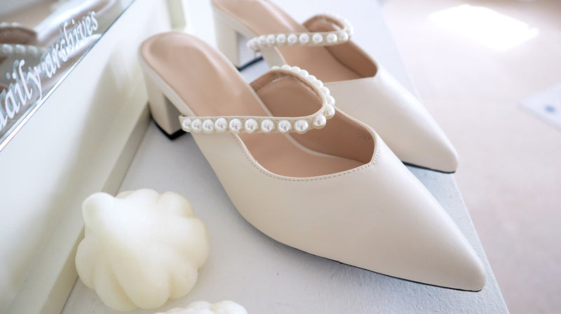 Spring Of Pearl Low Heels