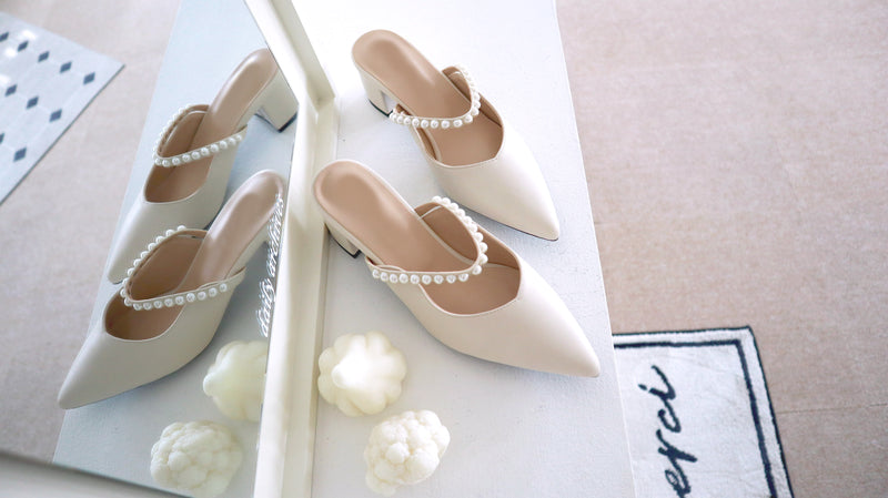 Spring Of Pearl Low Heels