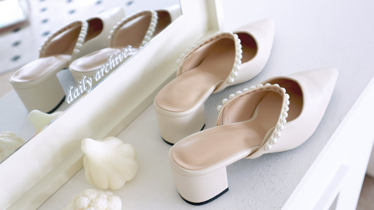 Spring Of Pearl Low Heels