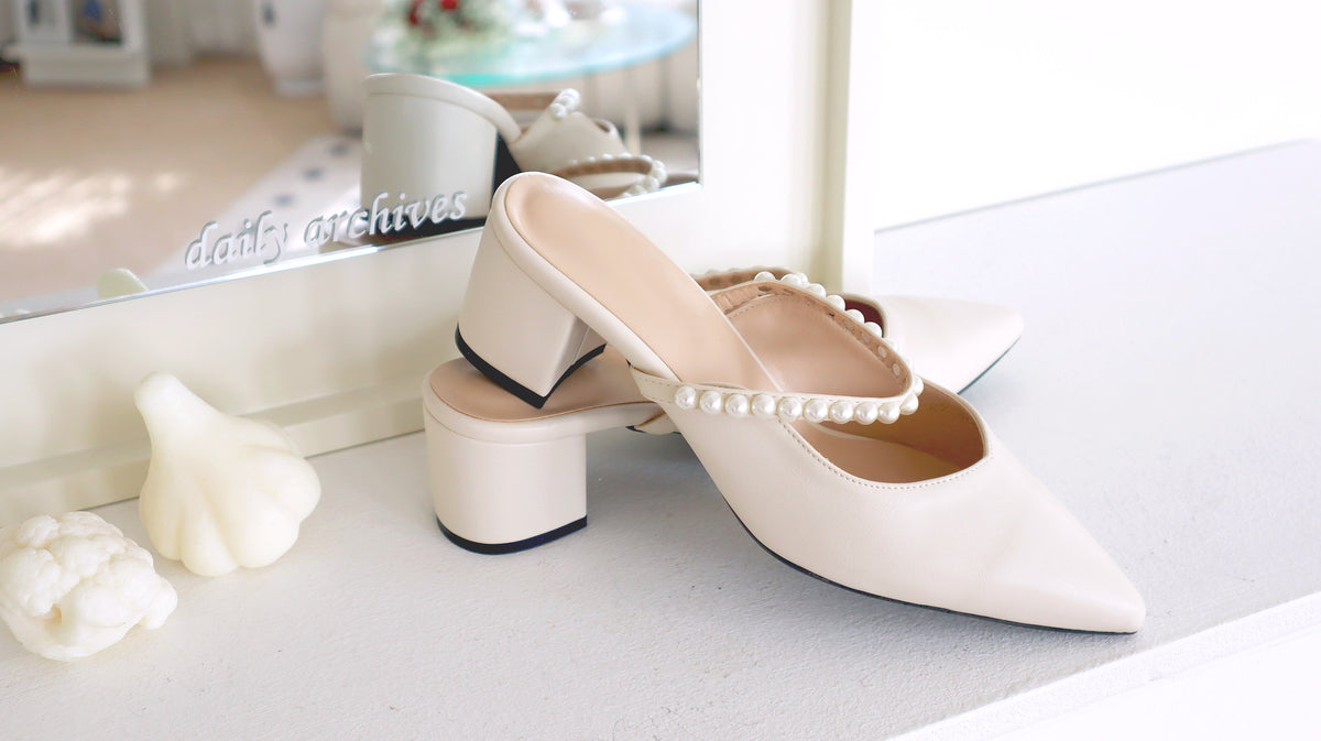 Spring Of Pearl Low Heels