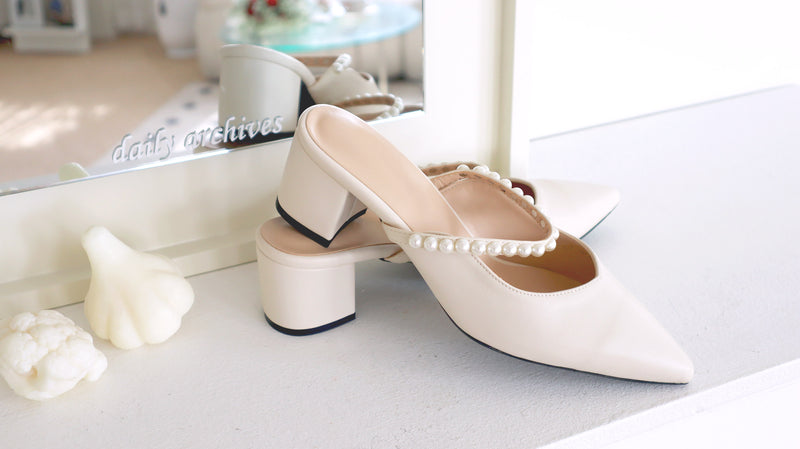 Spring Of Pearl Low Heels