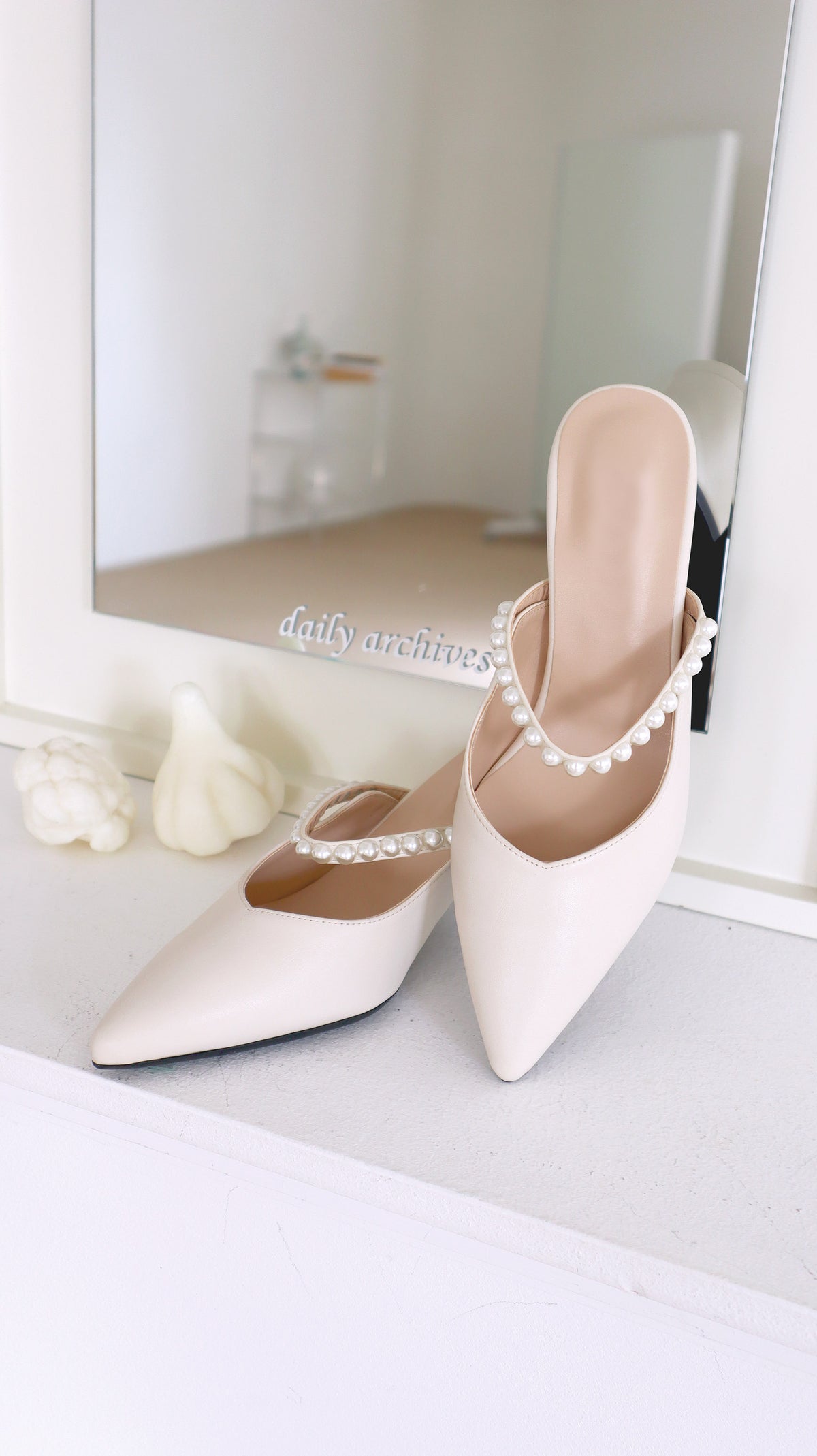 Spring Of Pearl Low Heels