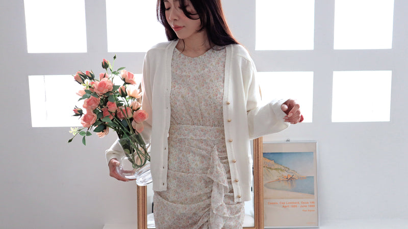 Whipped Cotton White Cardigan