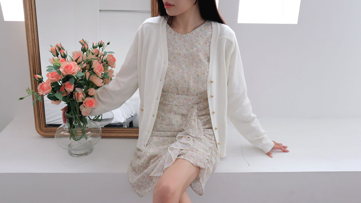 Whipped Cotton White Cardigan