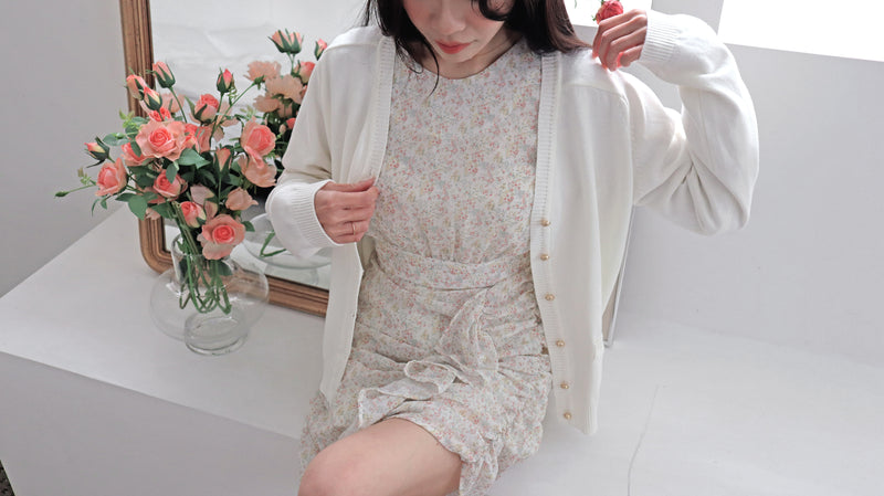 Whipped Cotton White Cardigan