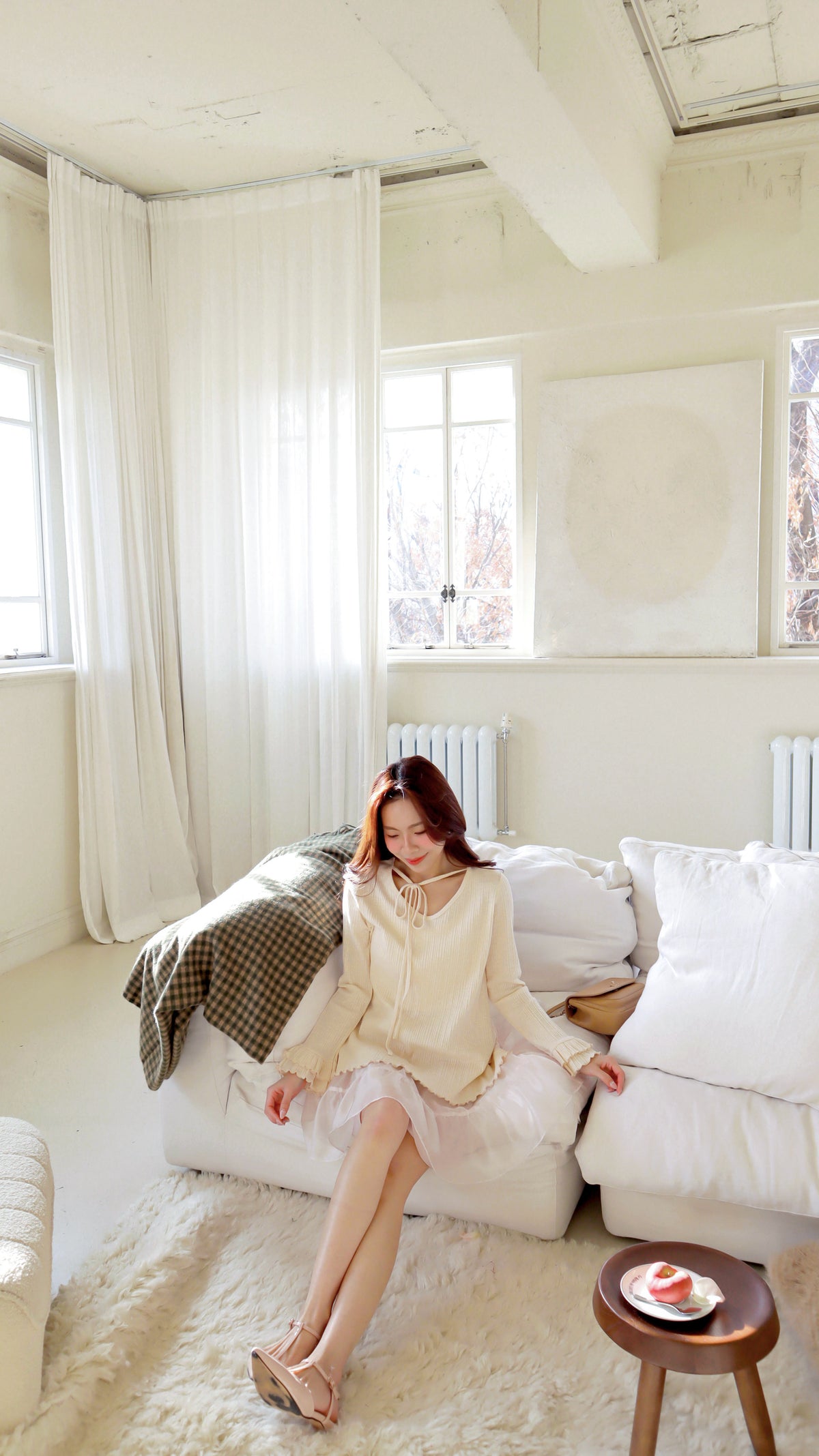 < M A D E > Unmelted Ribbed Midi Top