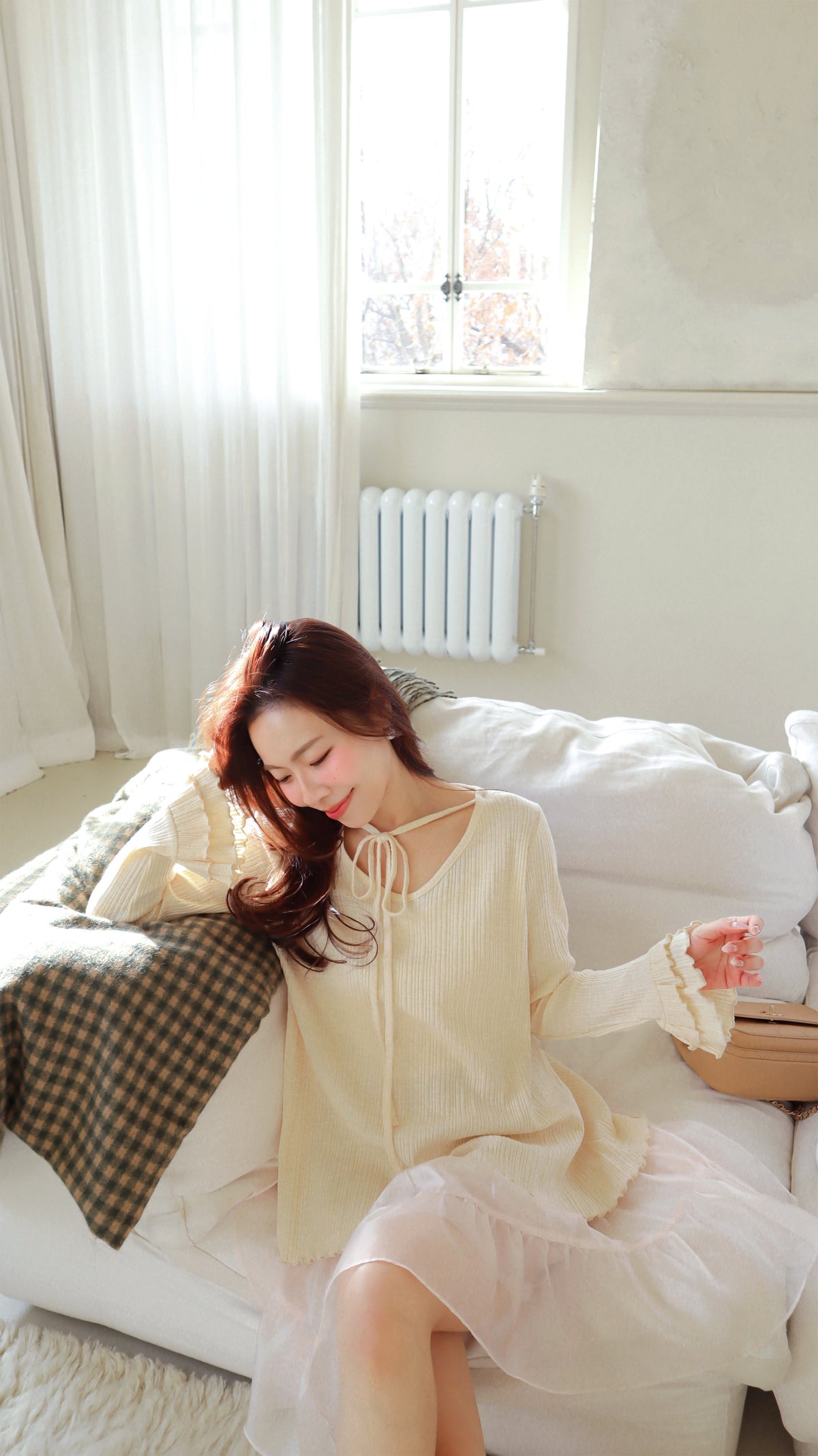 < M A D E > Unmelted Ribbed Midi Top