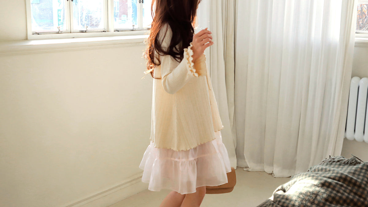 < M A D E > Unmelted Ribbed Midi Top