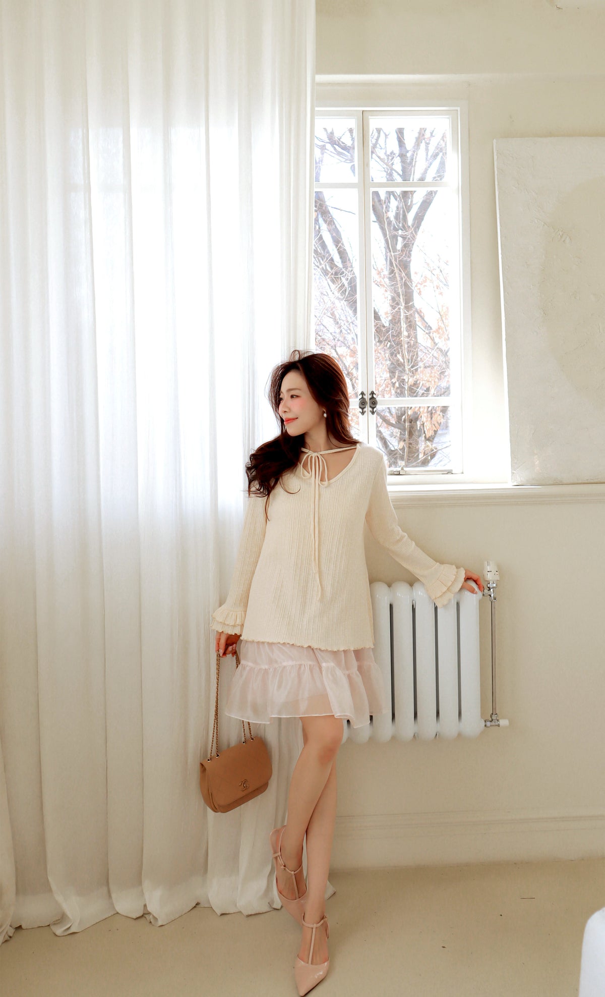 < M A D E > Unmelted Ribbed Midi Top