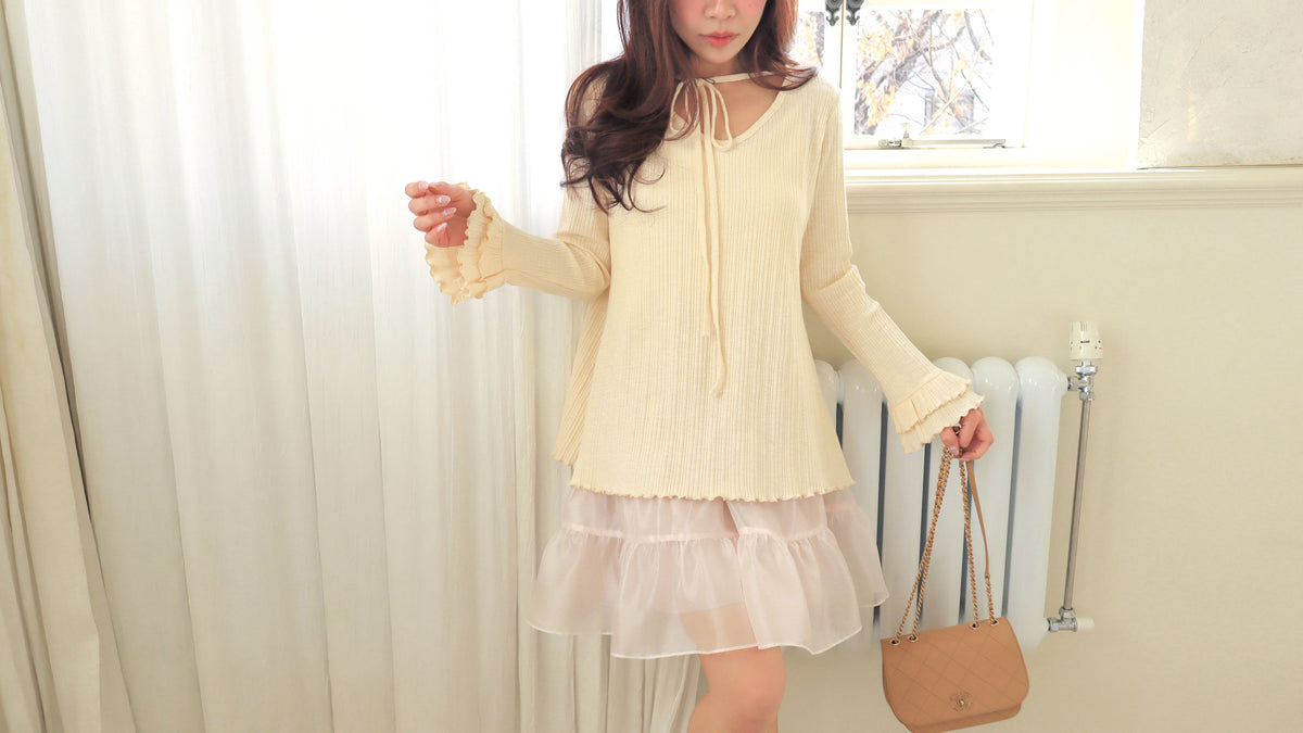 < M A D E > Unmelted Ribbed Midi Top