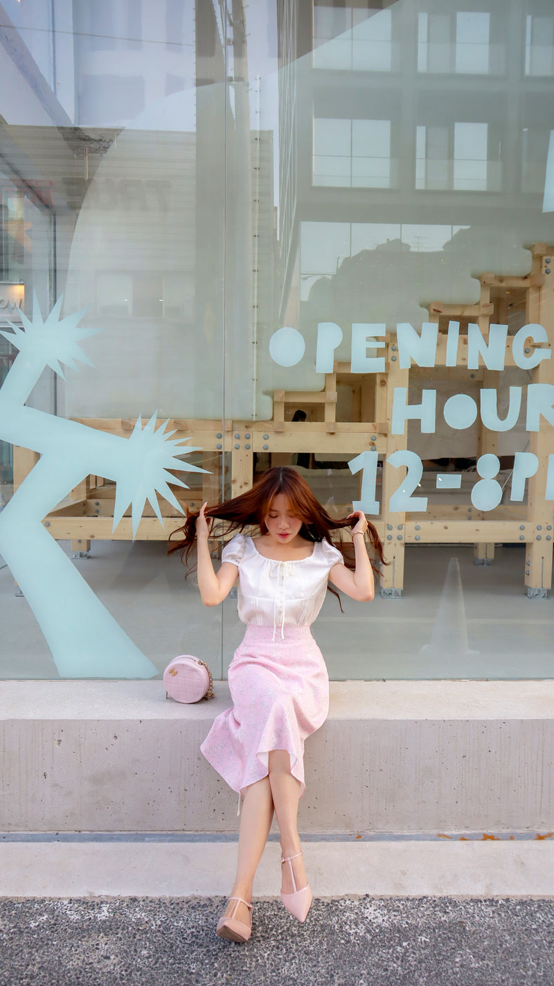 < M A D E > White Blossom Mermaid Skirt
