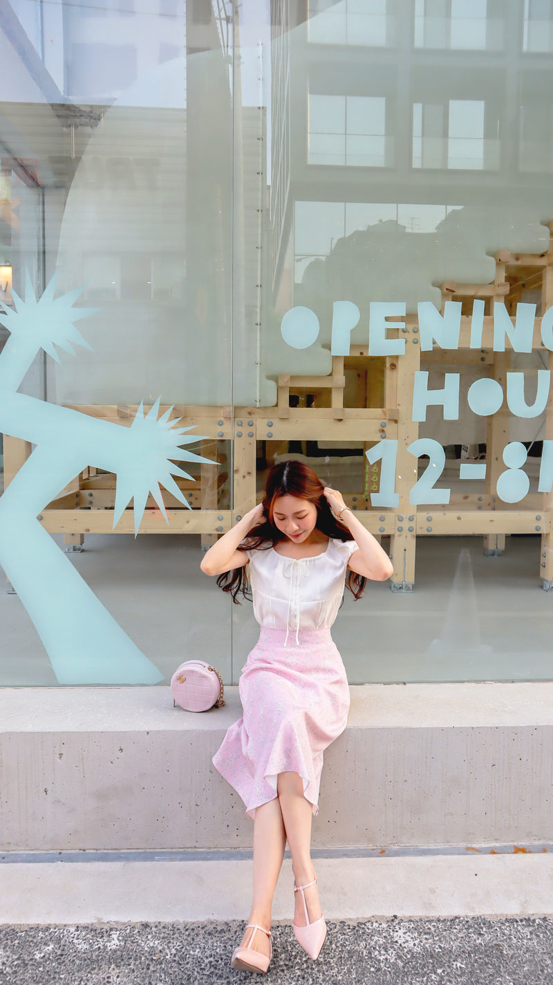 < M A D E > White Blossom Mermaid Skirt