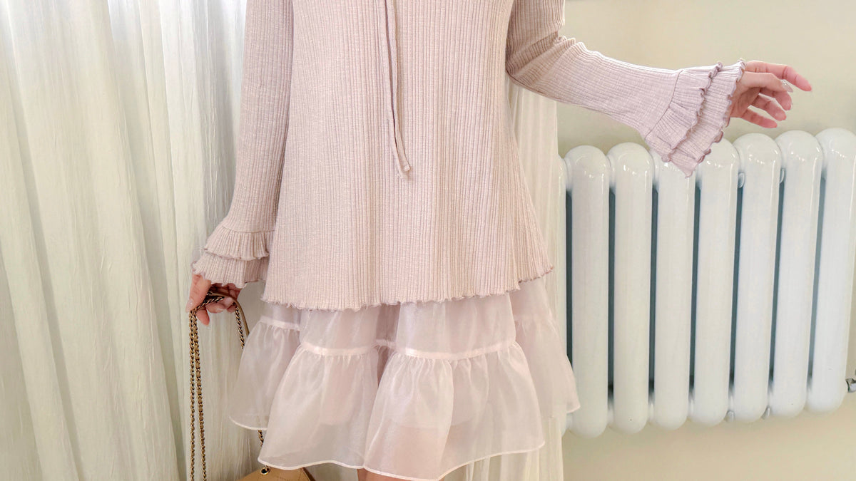 < M A D E > Unmelted Ribbed Midi Top