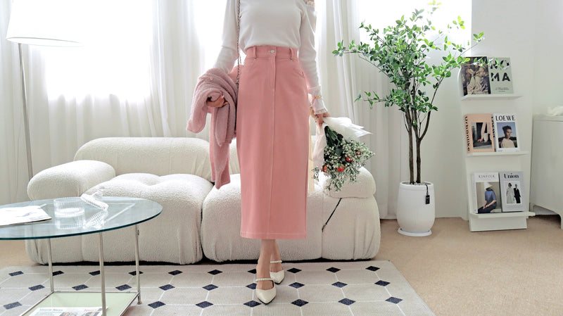 Sweet Bubble Gum Pencil Skirt