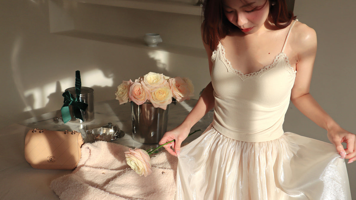 < M A D E > Goodnight Dear Pearly Skirt