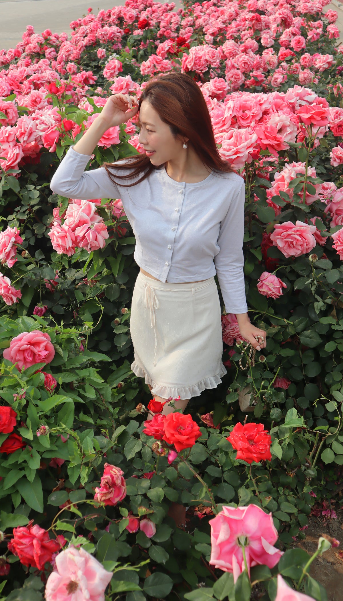 < M A D E > Coast Dotted Jacquard Mini Skirt